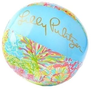 NWT Lilly Pulitzer beach ball GWP seaspray blue lovers coral accessories NIP